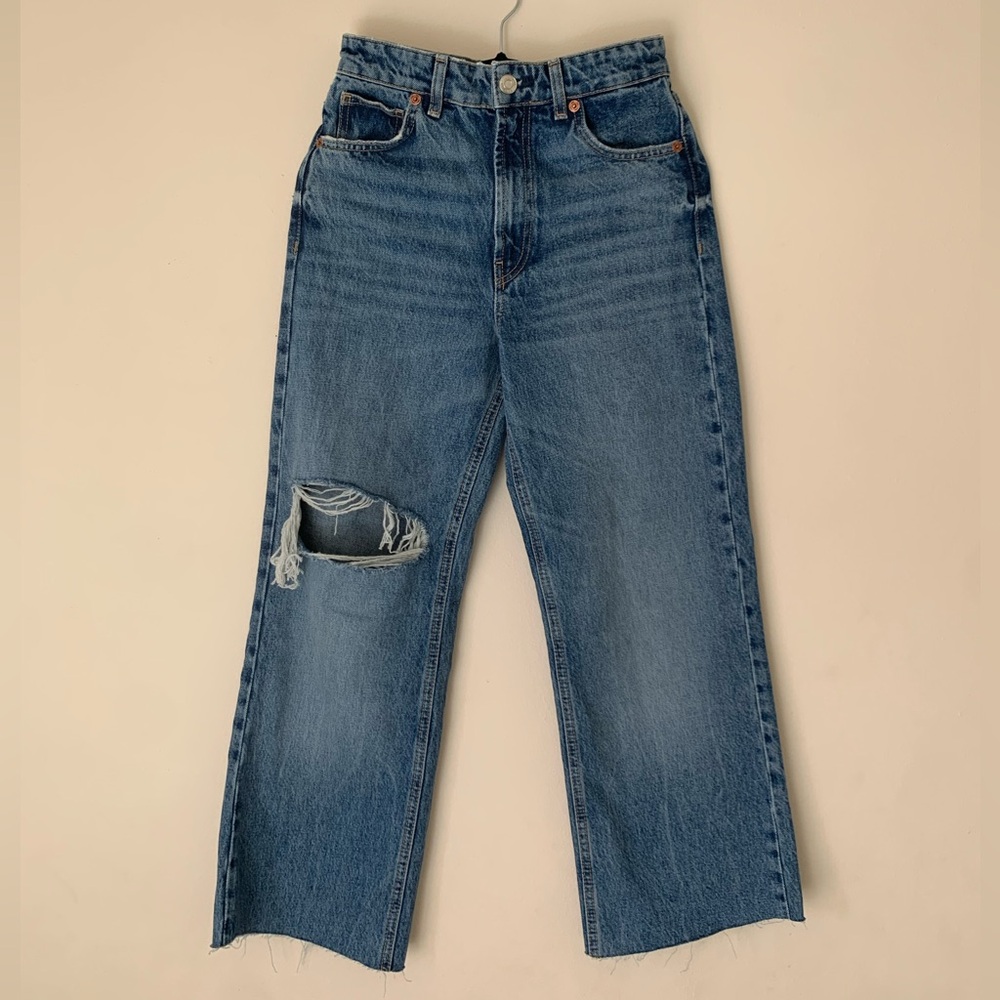 Medium Wash Distressed Zara Jeans